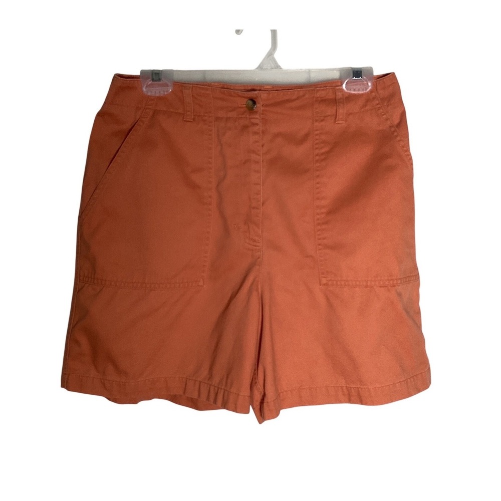 Jones New York Sport Utility Shorts Womens 12 Orange Cotton Gorpcore Minimalist